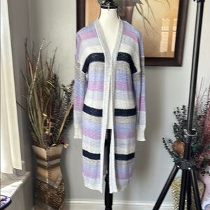 Knox‎ Rose Purple and Black Cardigan Sweater